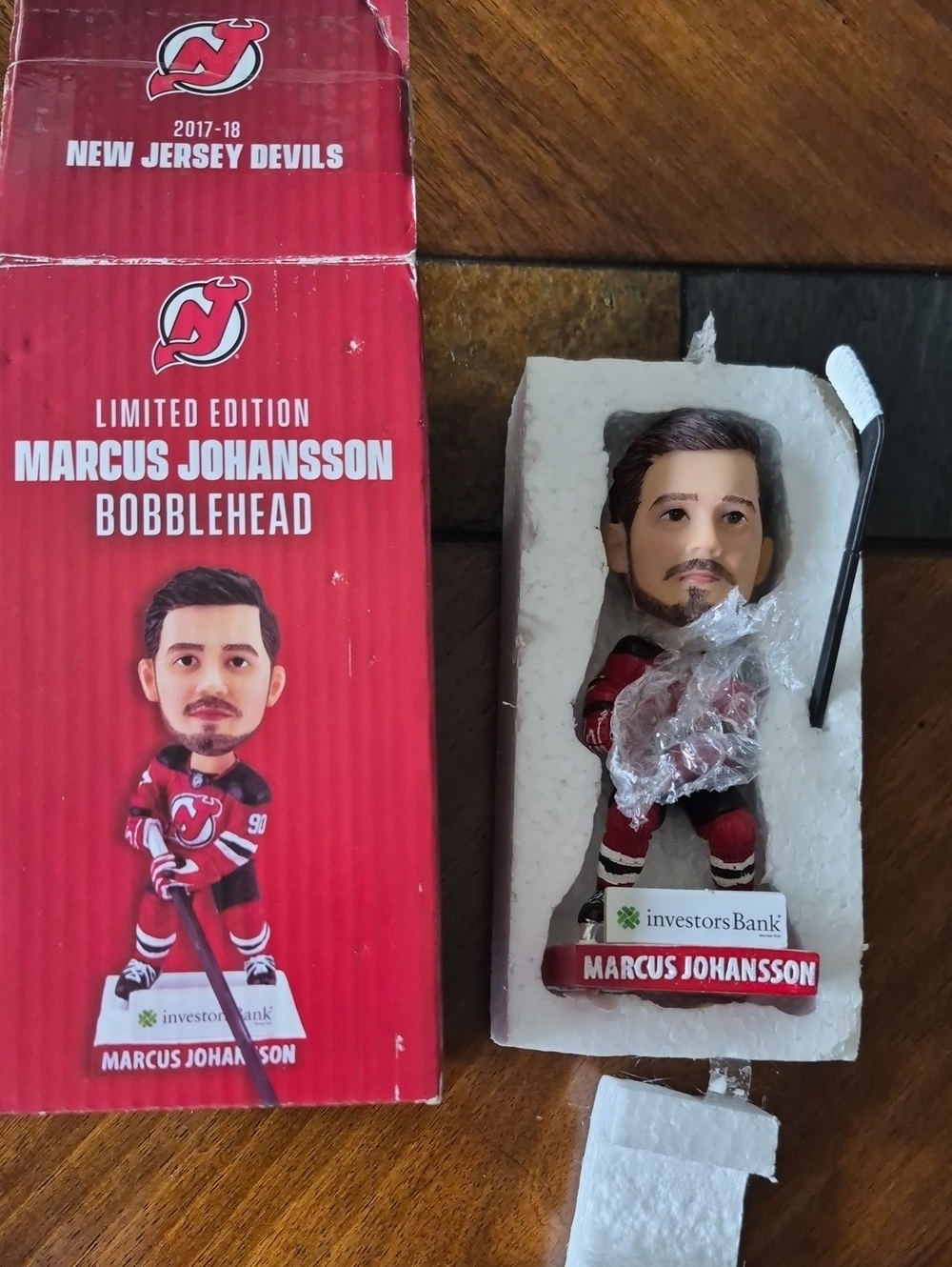 New Jersey Devils Marcus Johansson Bobblehead - Red/Black/White